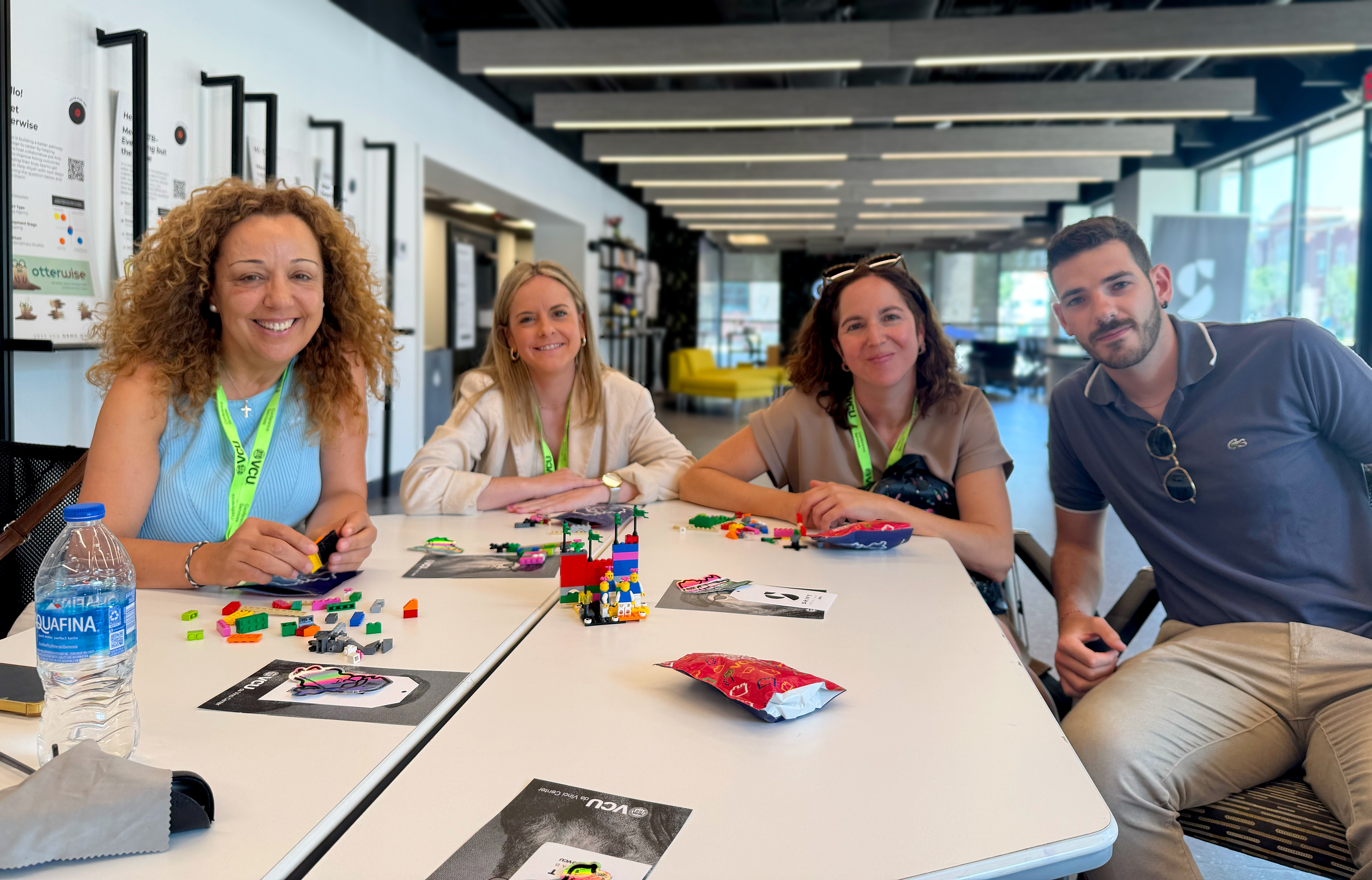 a group of adults planning with legos