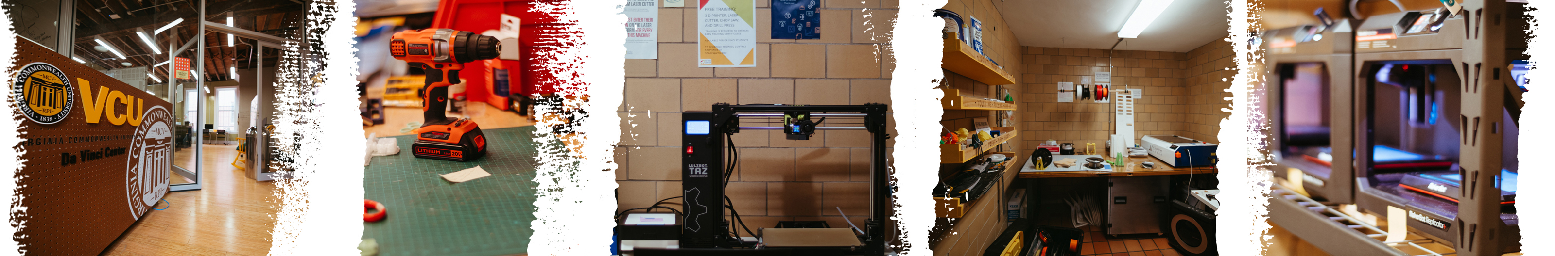equipment and workspaces in the prototyping lab